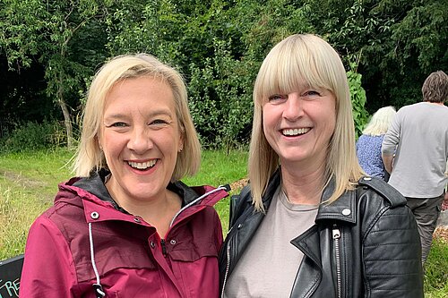 Lisa Smart with Marple North candidate Micheala Meikle