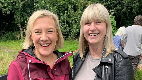 Lisa Smart with Marple North candidate Micheala Meikle