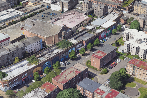 A top down view of the Bingo Hall from Google Earth