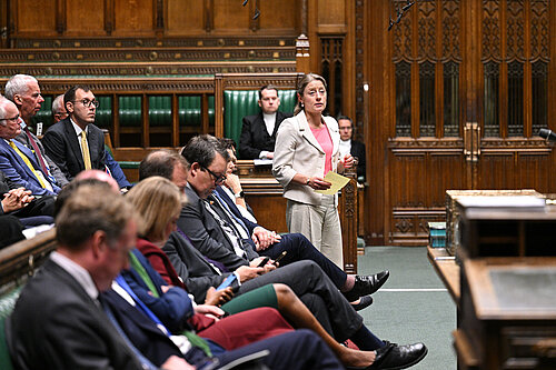 Helen Maguire MP addressing House of Commons