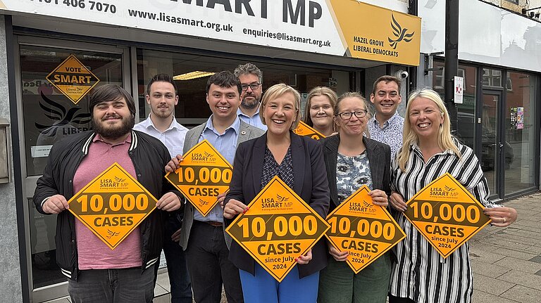 Lisa and the team mark 10,000 cases