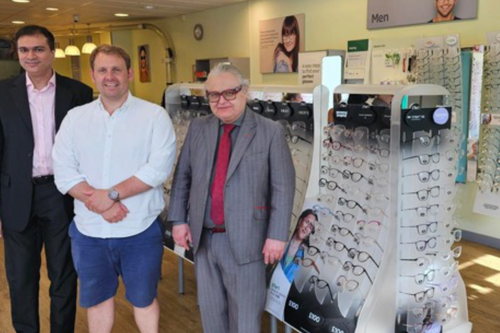 Luke Taylor MP at Specsavers