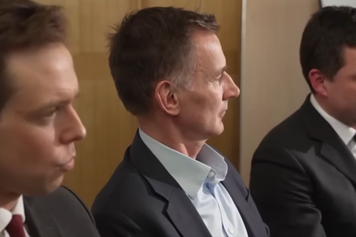 Chris pictured with Jake Richards MP and Jeremy Hunt MP talking about the Mental Capacity Act