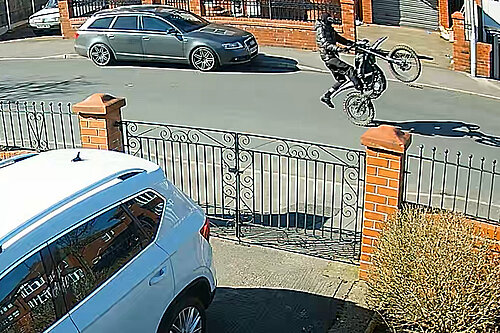 An off road bike caught on CCTV