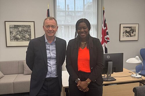 Tim with the Energy Minister