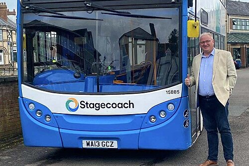 Ian Roome MP at Barnstaple Bus Station