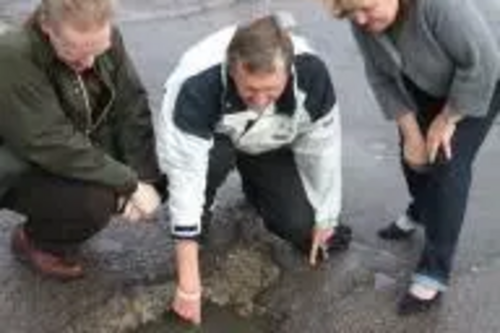 One of the many potholes in Chelmsford