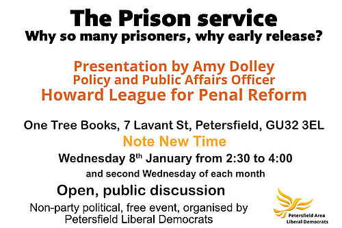 Meeting flyer for prisons talk