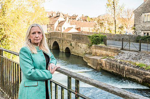 Roz next to the River Avon