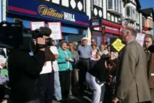 Crowd of demonstrators at Broomfield Parade