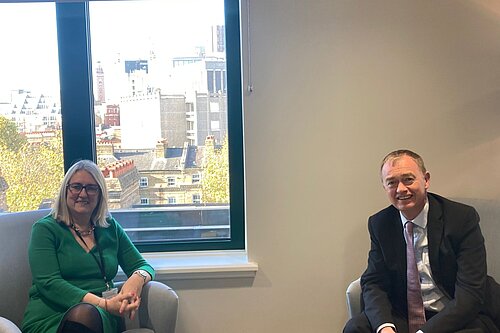 Tim with Minister for Skills