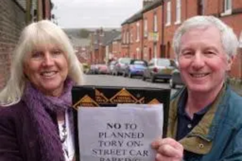 Roy Gregg with resident