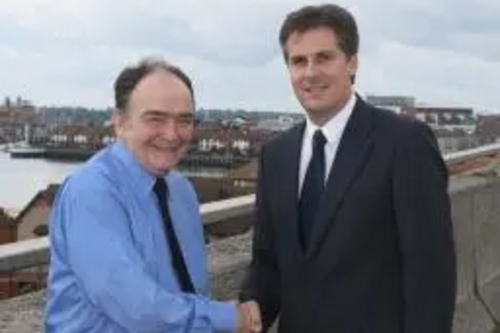 Local Party Cllr Gerry Drake congratulates David on becoming PPC for Southampton Itchen