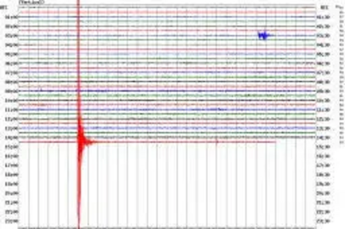 Seismic station monitoring graph