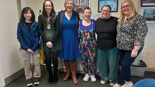 Lisa Smart MP with the brilliant Wavers Community Cafe team