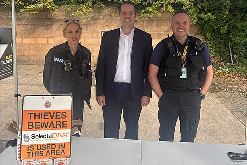 Tom Morrison MP with police