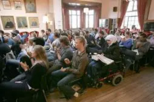 Young people in audience