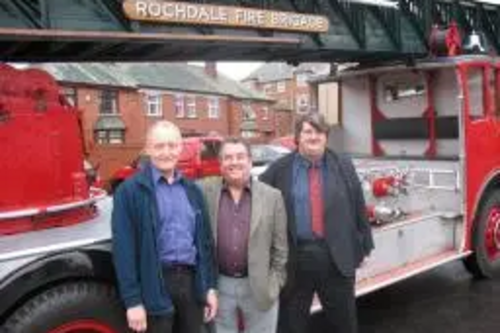 Bob Bonner – The museum’s General Manager (Left), Councillor Peter Rush (Centre), and Vice Chair of the Greater Manchester Transport Authority Keith Whitmore (Right).
