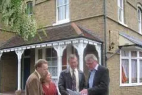Lib Dem team outside Courtman House