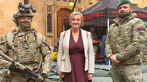 Lisa Smart MP with members of the UK Commando Force