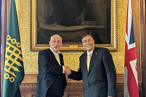 Martin Wrigley MP and Mr Speaker