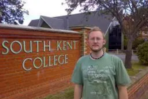 Gary Fuller at the Folkestone campus of south Kent College