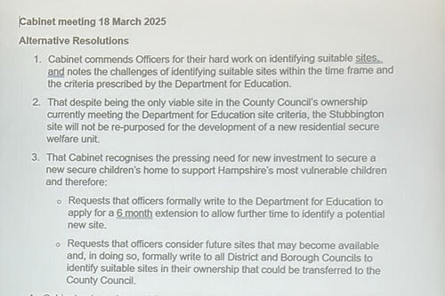 Extract from Stub motion text