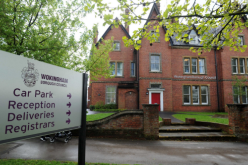 Picture of shute end with text Wokingham Borough Council Executive Committee agrees potential move out of shute end