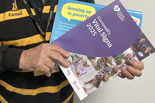 Jim Candy with documents