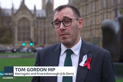 Tom Gordon stood outside Parliament 