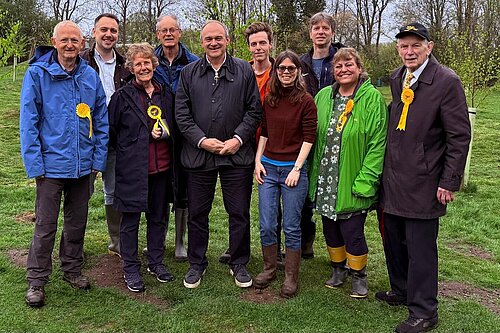 Hunts Lib Dem Councillors with party leader Ed Davey