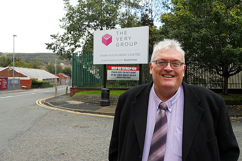 Howard Sykes at the former Very site at the start of the process 