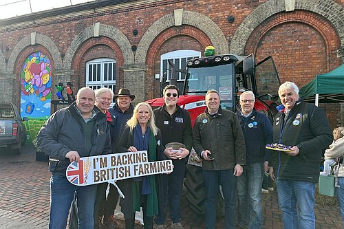 Roz Savage MP with farmers at National Day of Unity