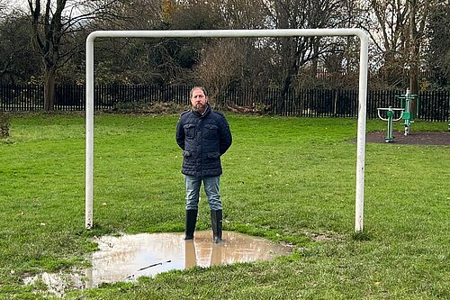 Councillor Ayre at Stray Road Park
