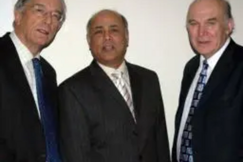 Bill Newton Dunn MEP with Councillor Harrish Bisnauthsing and Vince Cable MP