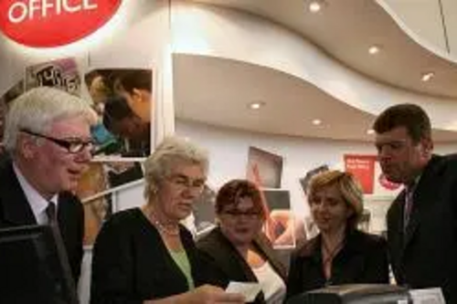 Paul Rowen discusses some of the anti-fraud measures that the Post Office carry out with Baroness Diana Maddock, Post Office Staff and Paul Burstow MP at a recent Conference.