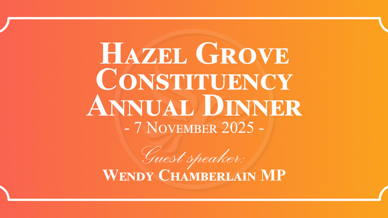 Hazel Grove Annual Dinner with Wendy Chamberlain MP