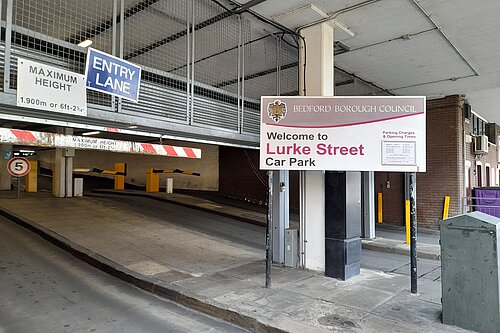 Entrance to Lurke Street Multistorey Car Park