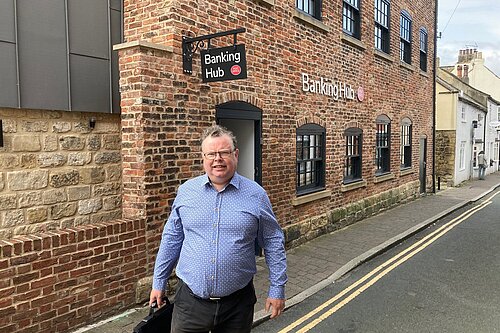 Councillor Waller at Knaresborough Banking Hub