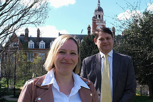 Cllr Claire Bonham and Lib Dem Croydon Mayoral candidate Richard Howard 