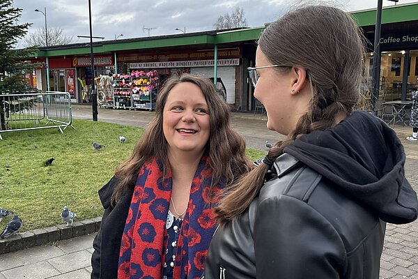 Local campaigner Niki in Woodley Precinct