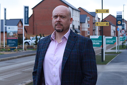 Cameron Thomas at new estate