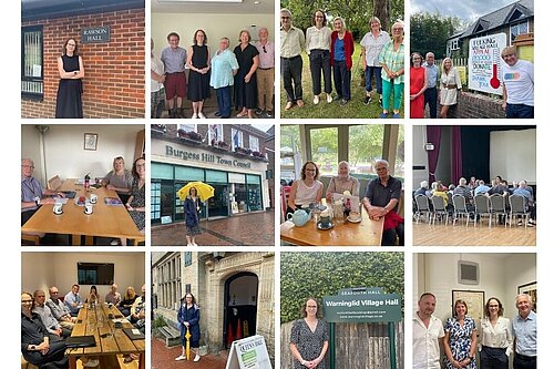 Collage of Alison's visits