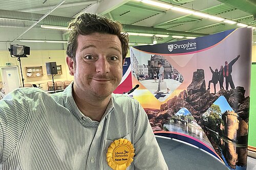 Neil Bentley at the Shropshire Council count.