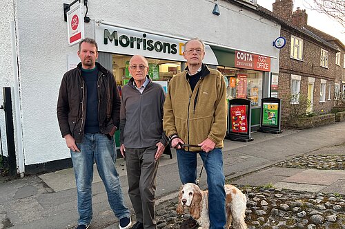Haxby Councillors outside the now closed Post Office