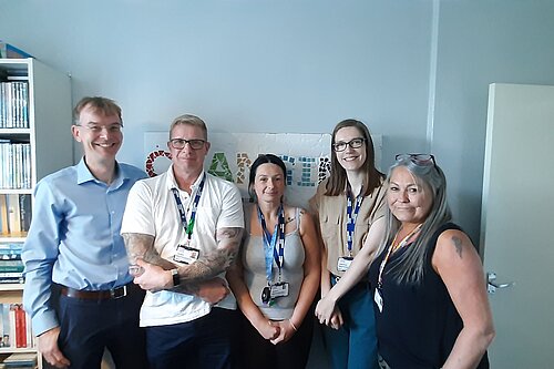 Mark with the Changing Lives team