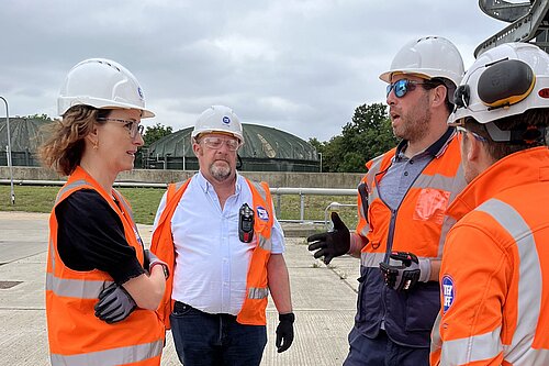 Alison at the Water Treatment Works at Goddards Green