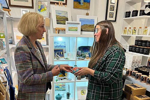 Susan in a local business