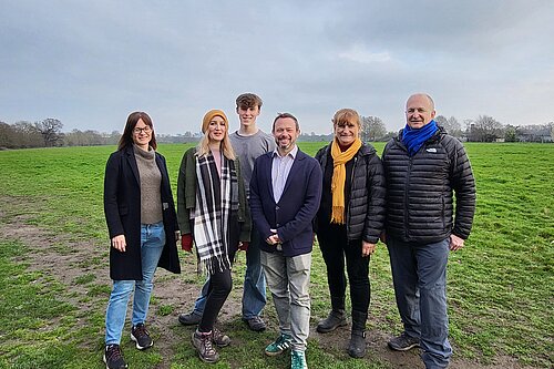 Councillors Gary Malcolm and Athena Zissimos with Katie Boyles and Steve Toft 