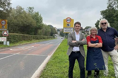 David Chadwick in front of Trescastle